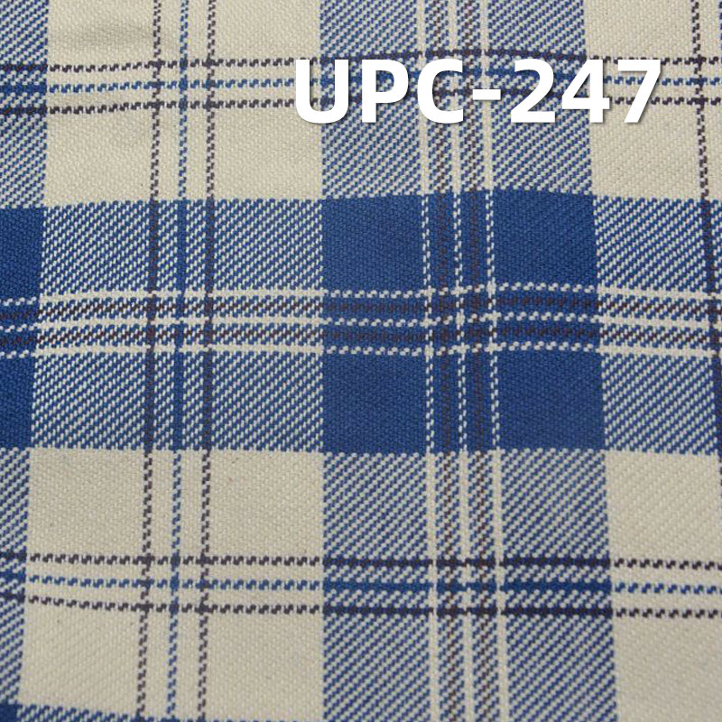 定做款 全棉色织格子布|319g/m2牛仔蓝色织布料|学院风格子布|裤子 裙子 时尚外套面料