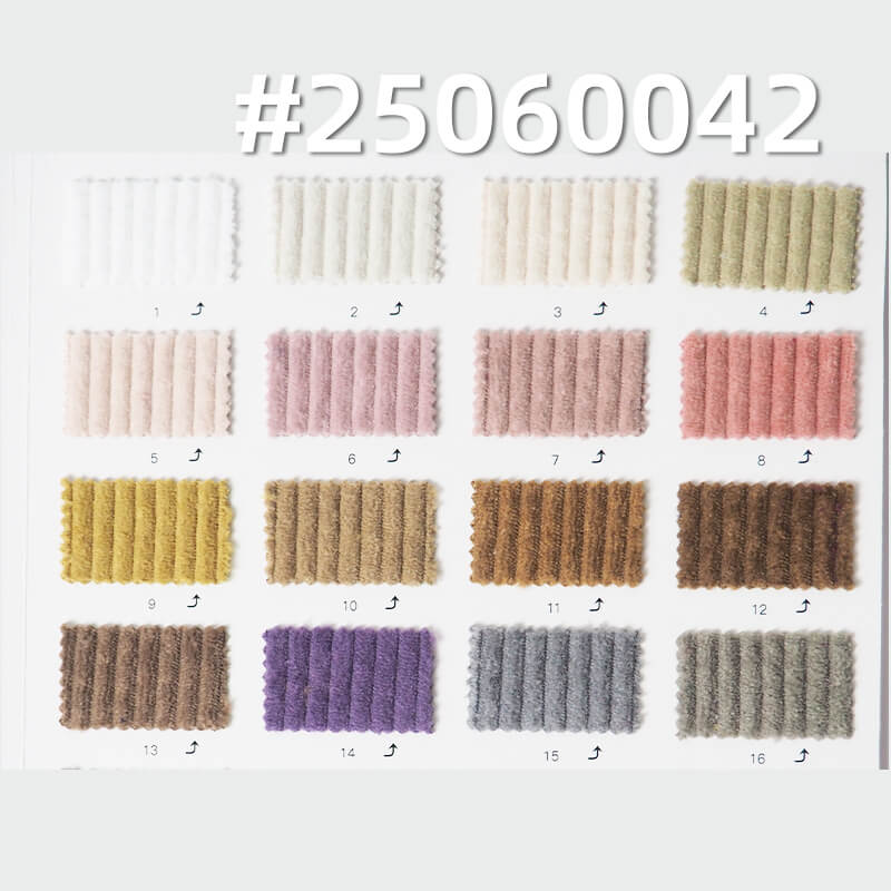 高弹6坑泡泡灯芯绒|330g/m2涤纶超弹6W经编灯芯绒|秋冬裤子 裙子 外套面料