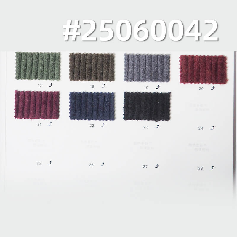 高弹6坑泡泡灯芯绒|330g/m2涤纶超弹6W经编灯芯绒|秋冬裤子 裙子 外套面料