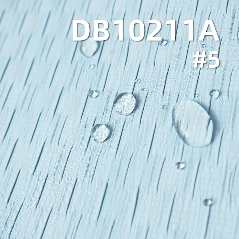 涤纶番薯丁染色布|117g/m2全涤肌理感布料|贴白膜|防水|抗静电|套装 风衣 棉服面料