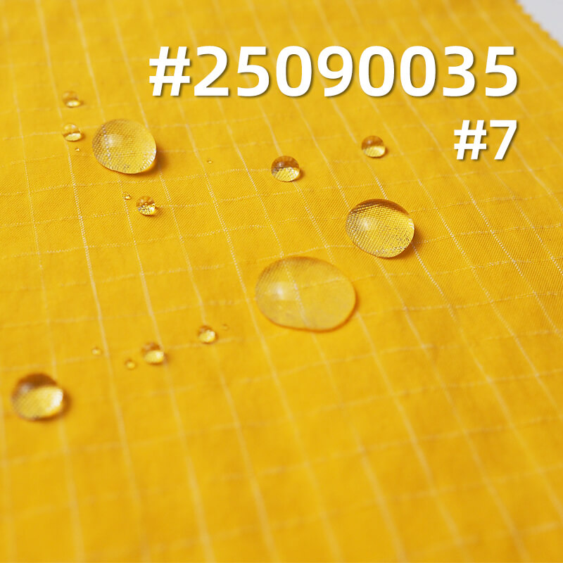 70D低弹流星格|0.5*0.5双线格|100g/m2锦涤防水布料|户外服 风衣 棉服外套面料