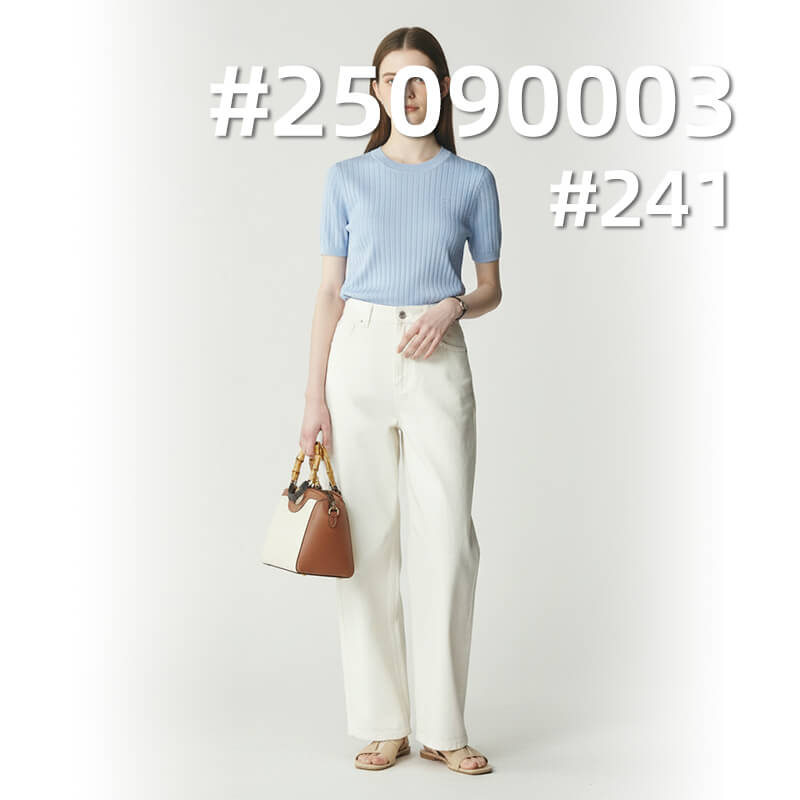 针织40支精梳棉|1*1罗纹奥代尔|210g/m2弹力针织布|背心 打底衫 T恤面料