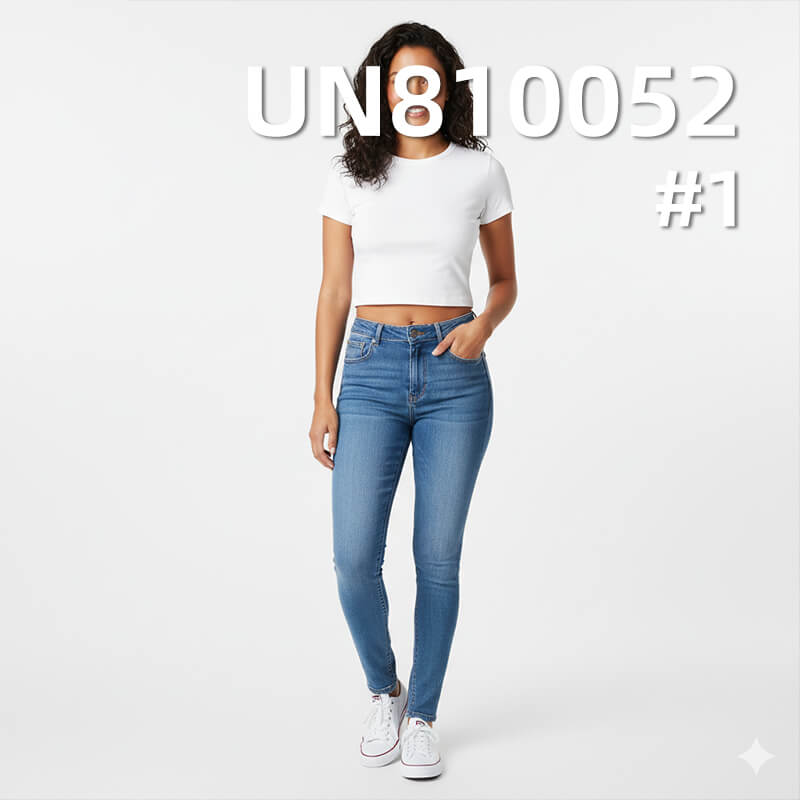 四面弹牛仔布|10.3安士(oz)棉涤莱卡竖竹节牛仔布料|弹力女装牛仔裤 休闲衬衫面料 四面弹牛仔布|10.3安士(oz)棉涤莱卡竖竹节牛仔布料|弹力女装牛仔裤 休闲衬衫面料