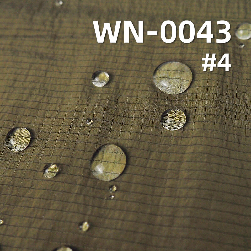 420T尼龙格子布(0.35*0.35)|82g/m2锦纶亮光绉布|防水|户外风衣 裤子 夹克面料