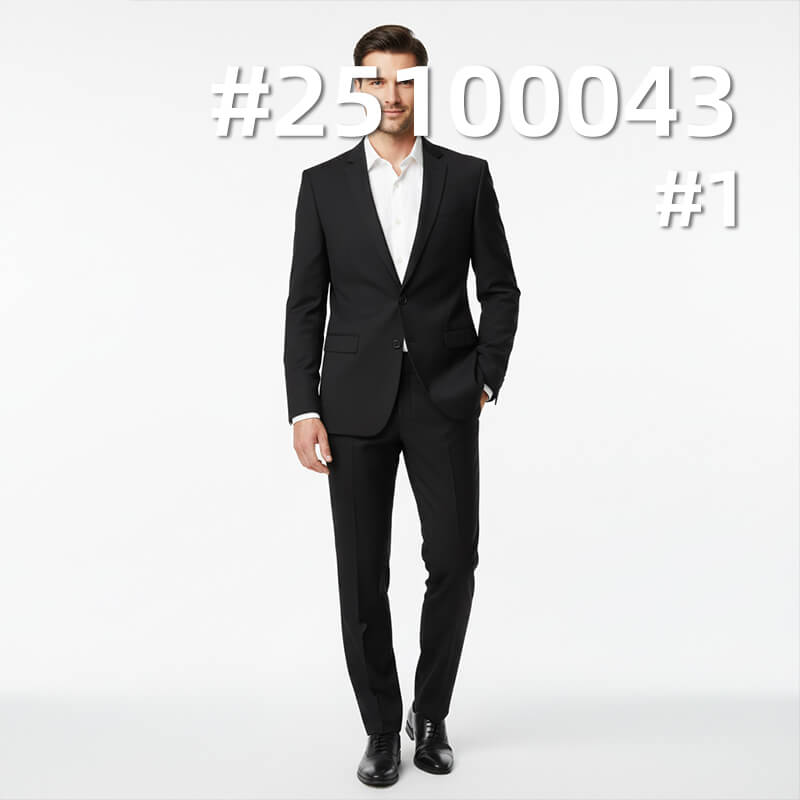 精纺羊毛染色布|185g/m2绵羊毛涤纶双面斜布料|西装 裤子 裙子 上衣面料