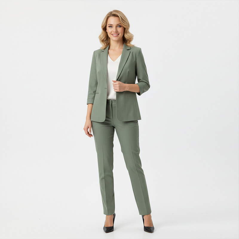 全涤制服呢|140g/m2涤纶双面斜布料|工作服 制服 套装面料