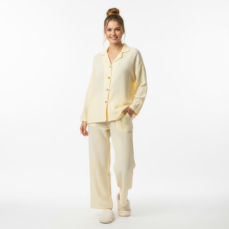 全棉雙層染色布|119g/m2梭織雙層棉布|家居服 睡衣面料