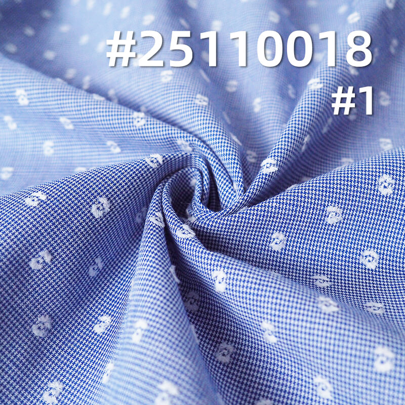 全棉色織布|96g/m2梭織純棉小提花千鳥格布料|時尚襯衫 裙子面料 全棉色織布|96g/m2梭織純棉小提花千鳥格布料|時尚襯衫 裙子面料