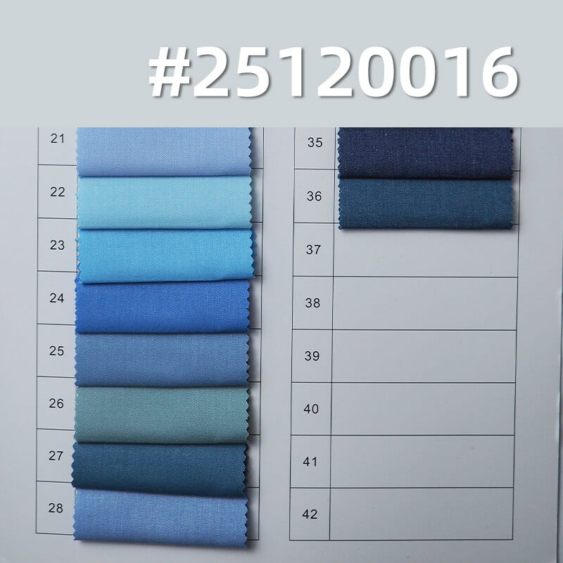 涤竹弹力细斜|145g/m2三片左斜弹力染色布|衬衫 裙子 休闲上衣面料