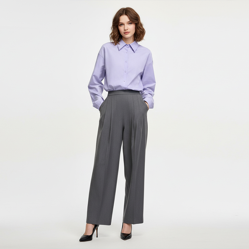 棉锦弹力府绸|115g/m2平纹弹力染色布|衬衫 裙子 工作制服面料