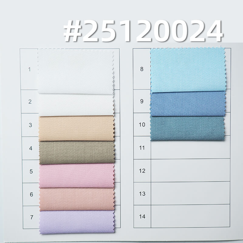 竹纖維彈力騎兵斜|140g/m2彈力染色布|襯衫 裙子 制服面料