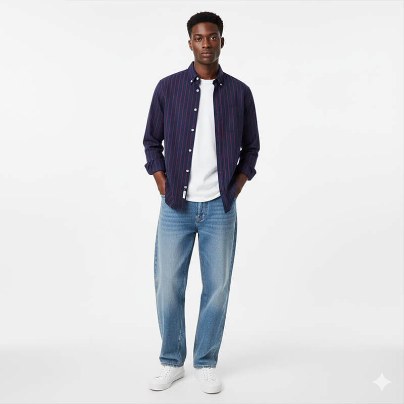 全棉条子布| 8.5安士(oz)梭织三片左斜布料|裙子 休闲衬衫面料 全棉条子布| 8.5安士(oz)梭织三片左斜布料|裙子 休闲衬衫面料