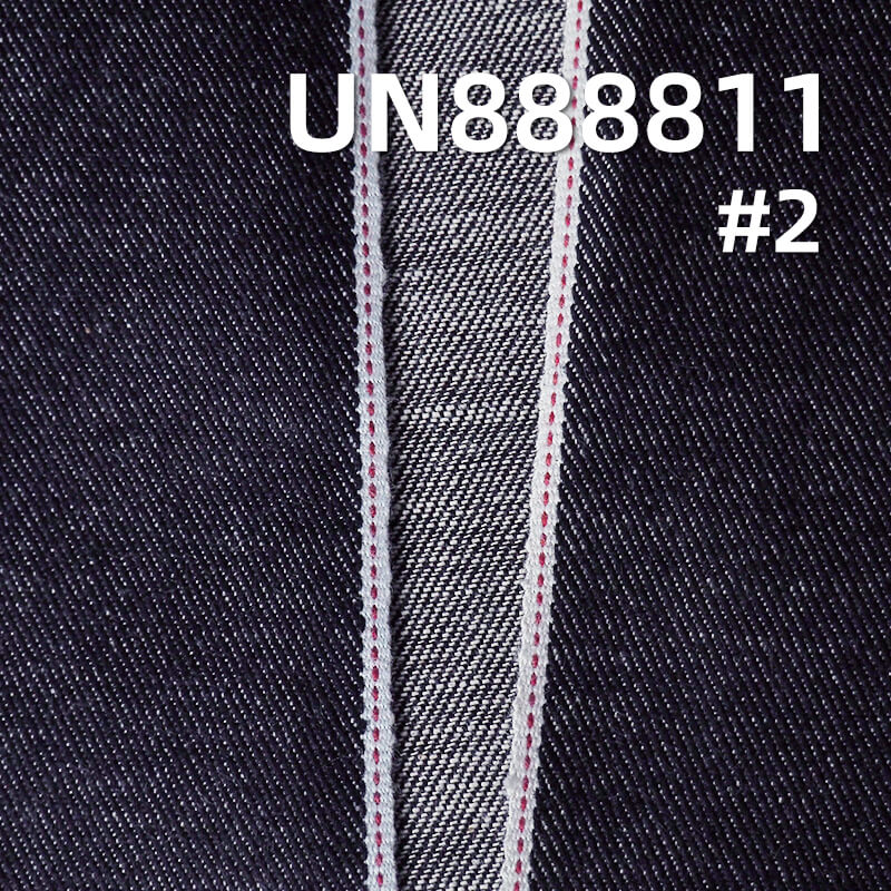 横竖竹节红边牛仔布|11.5安士(oz)梭织斜纹牛仔布|四片左斜|牛仔裤 牛仔裙 牛仔外套面料