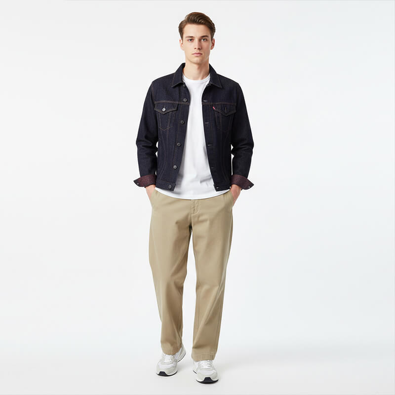 全棉色织红边牛仔布|13安士(oz)横竹四片右斜牛仔布|活性红边牛仔|潮牌牛仔裤  外套 牛仔箱包面料