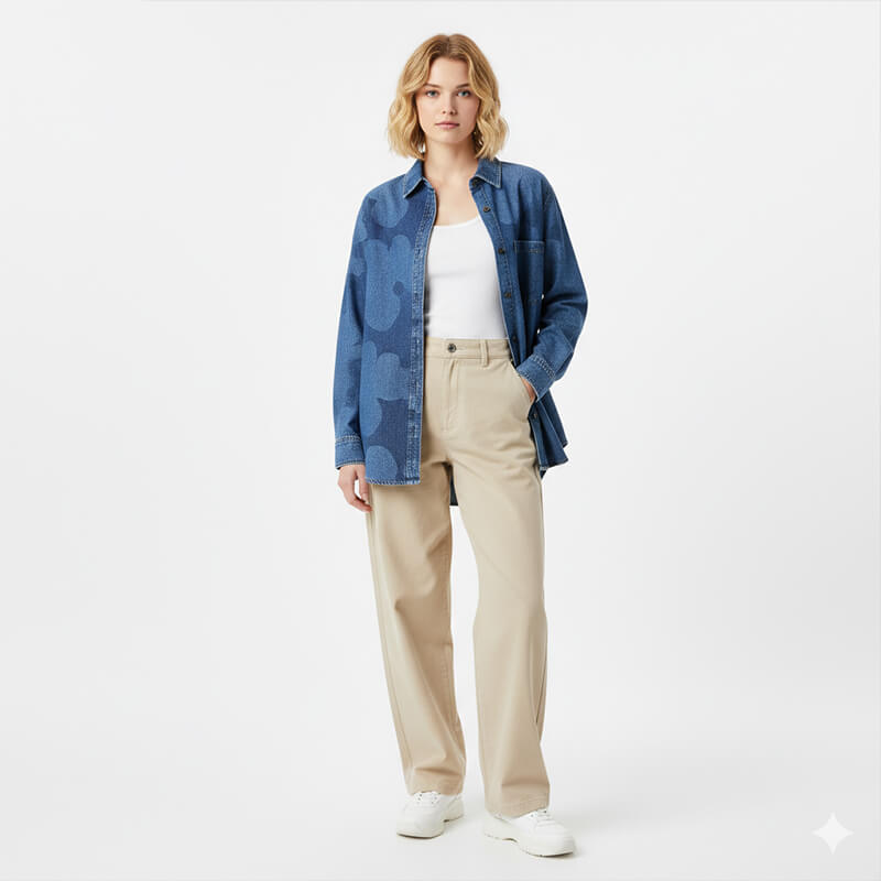 全棉印花牛仔布|10.2安士(oz)宽幅四片右斜牛仔布|镭射印花|时尚牛仔裙 牛仔衬衫面料 全棉印花牛仔布|10.2安士(oz)宽幅四片右斜牛仔布|镭射印花|时尚牛仔裙 牛仔衬衫面料