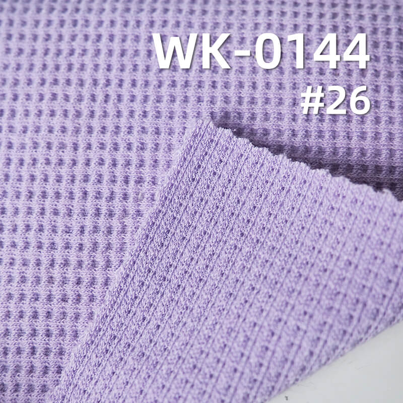 针织韩系华夫格|350g/m2单面华夫格针织布|涤棉TC弹力威化格|秋冬卫衣 外套 裤子面料