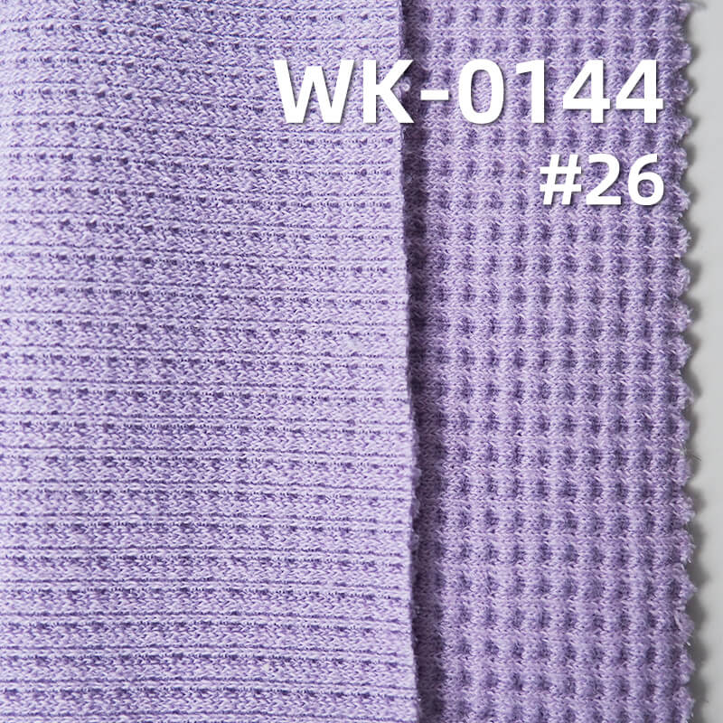 针织韩系华夫格|350g/m2单面华夫格针织布|涤棉TC弹力威化格|秋冬卫衣 外套 裤子面料