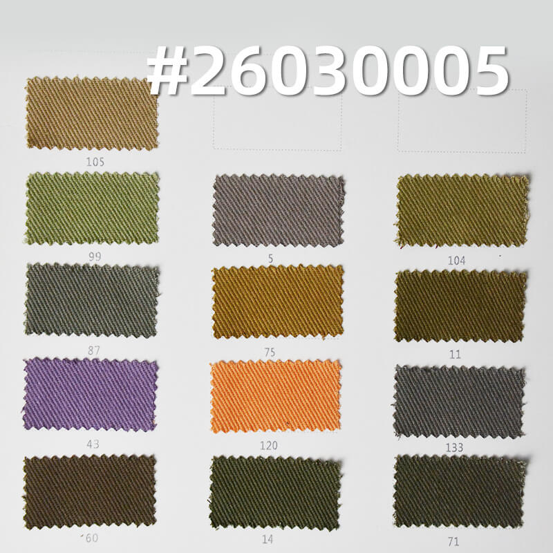 全棉纱卡|10*10加密斜纹纱卡|280g/m2纯棉砂洗面料|四片左斜|时尚工装外套 工装裤面料