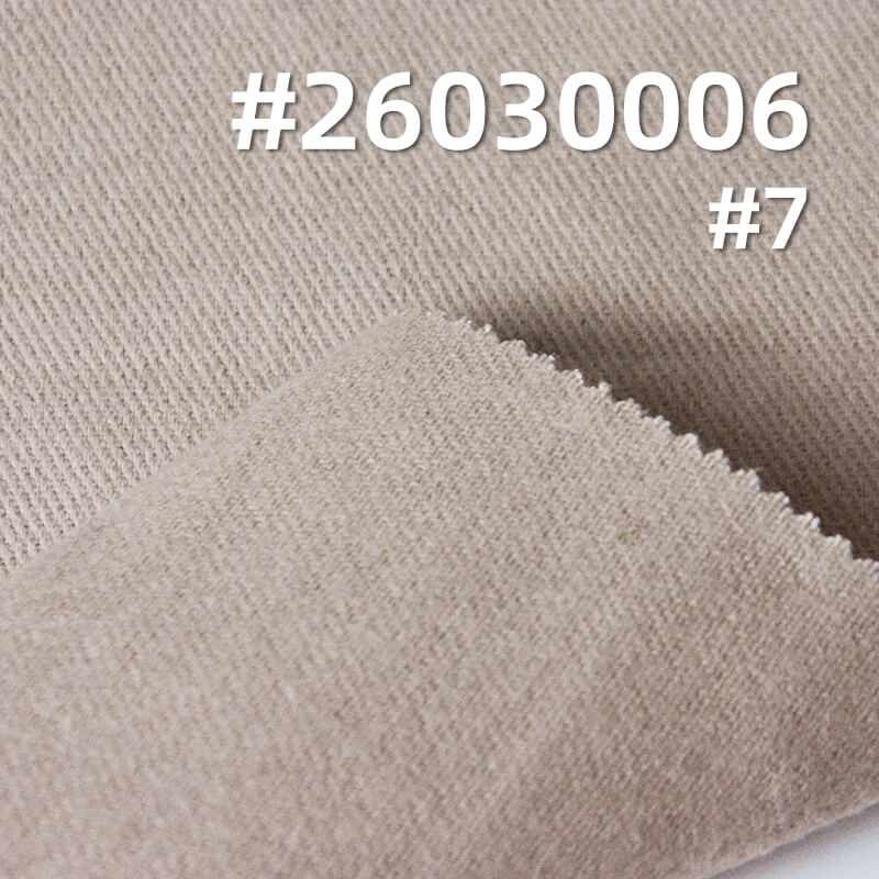 全棉斜纹10*10纱卡|280g/m2雪花绒底抓毛染色布|四片左斜|时尚工装外套 工装裤面料