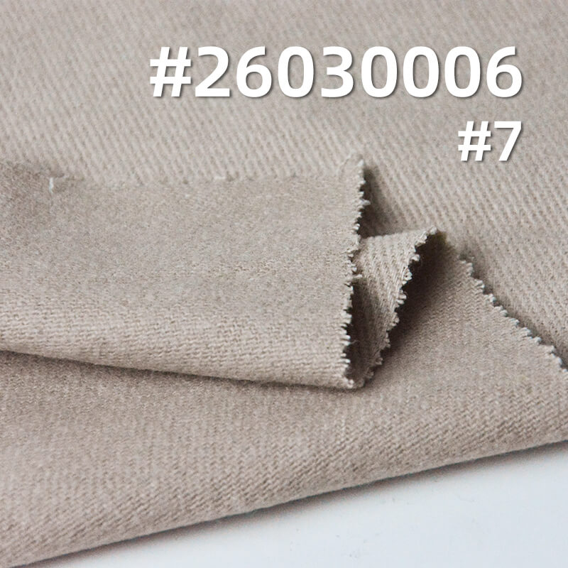 全棉斜纹10*10纱卡|280g/m2雪花绒底抓毛染色布|四片左斜|时尚工装外套 工装裤面料