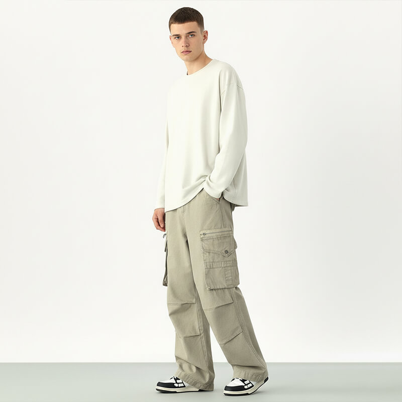 全棉加厚斜纹布|360g/m2四片左斜染色布|7*7足纱足密棉布|磨毛抓毛工艺|工装外套 夹克 工装裤面料