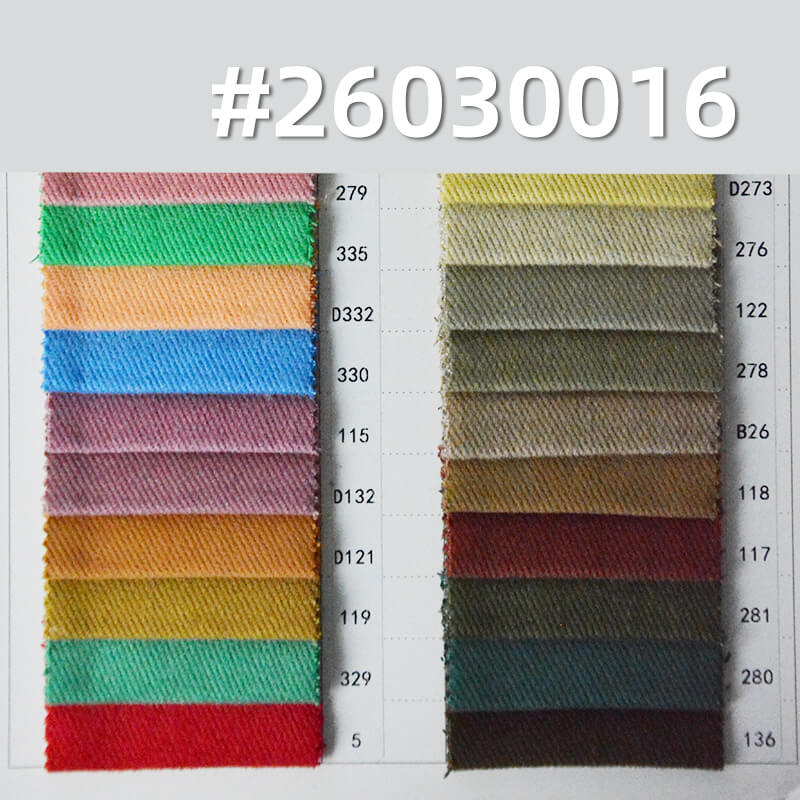 全棉7*7粗斜加密斜纹布|360g/m2四片左斜染色布|雪花绒|底抓毛|工装外套 工装裤面料