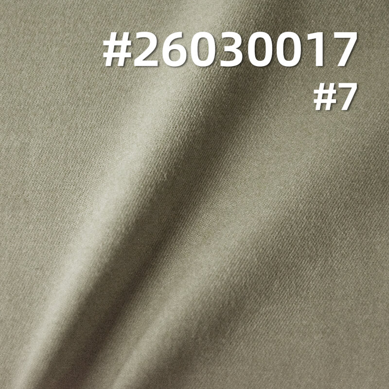 棉弹精梳32S高密染色布|190g/m2弹力雪花绒斜纹棉布|四片右斜|休闲上衣 工装裤 裙子面料