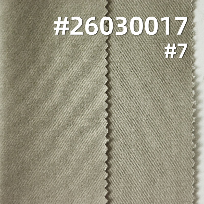 棉弹精梳32S高密染色布|190g/m2弹力雪花绒斜纹棉布|四片右斜|休闲上衣 工装裤 裙子面料