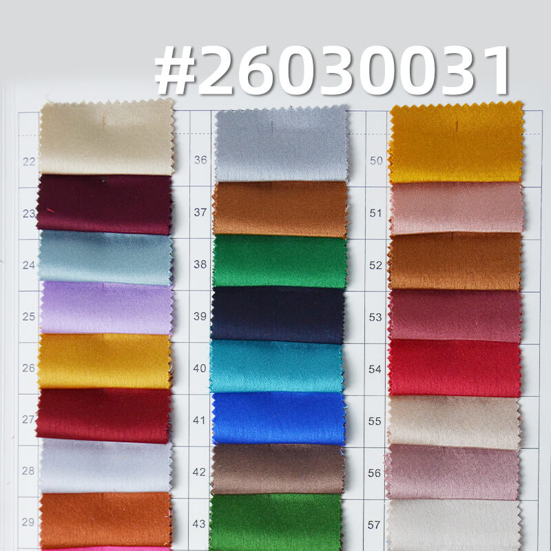 全涤醋酸爆裂缎|190g/m2聚酯纤维色丁布料|丝滑亮光缎面|女装衬衫 裙子 汉服 礼服面料