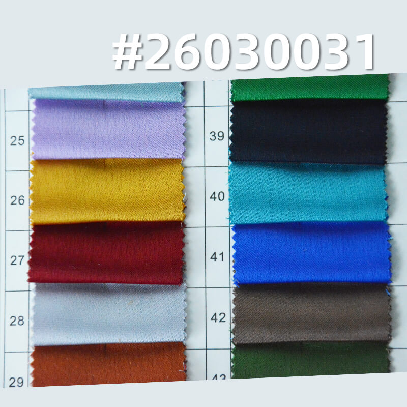 全涤醋酸爆裂缎|190g/m2聚酯纤维色丁布料|丝滑亮光缎面|女装衬衫 裙子 汉服 礼服面料