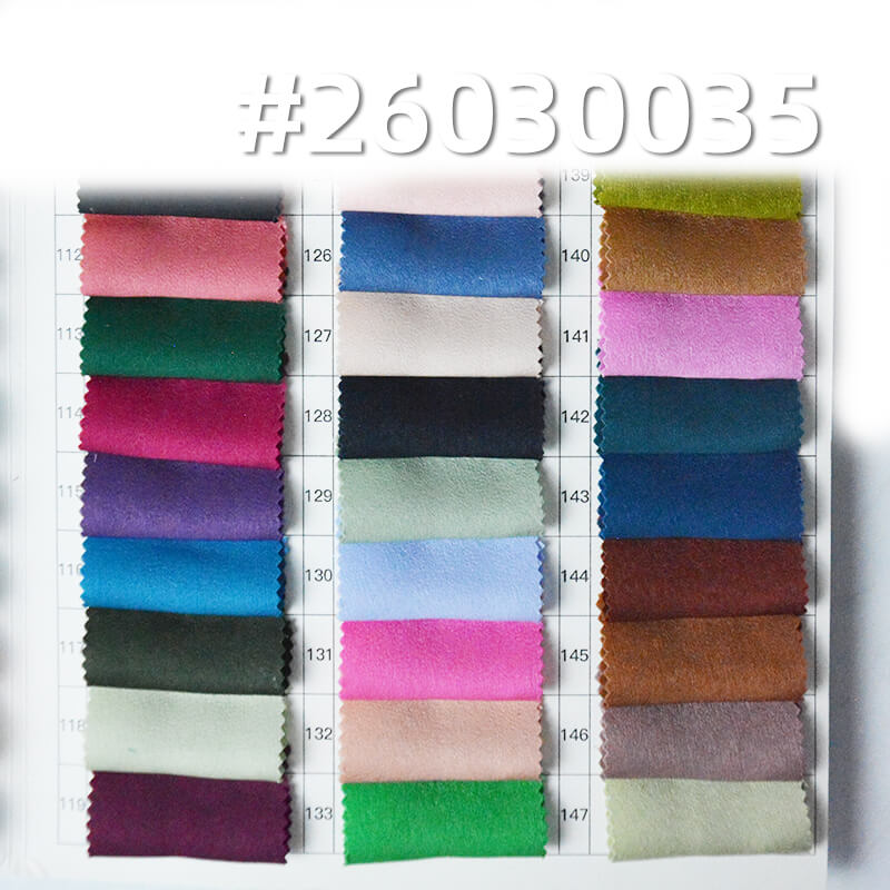 涤纶消光缎|醋酸绒|140g/m2绒感缎面色丁布|女装衬衫 裙子 礼服 汉服面料