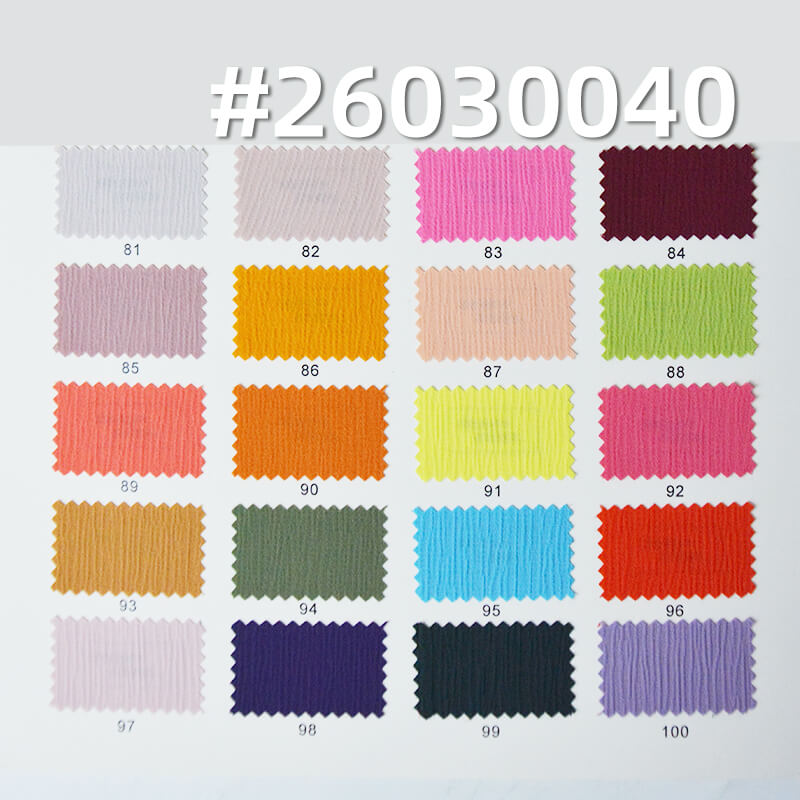 缎面千层皱(玉米皱)|150g/m2涤纶弹力色丁布|缎面垂感皱布|时尚衬衫 连衣裙 裤子 女装面料