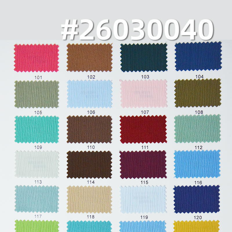 缎面千层皱(玉米皱)|150g/m2涤纶弹力色丁布|缎面垂感皱布|时尚衬衫 连衣裙 裤子 女装面料