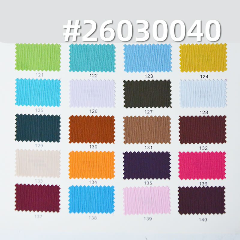 缎面千层皱(玉米皱)|150g/m2涤纶弹力色丁布|缎面垂感皱布|时尚衬衫 连衣裙 裤子 女装面料