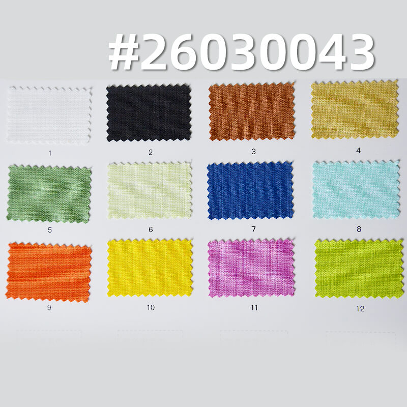 弹力玲珑麻|135g/m2仿麻涤纶平纹布|弹力肌理感染色布|女装上衣 衬衫 连衣裙 汉服面料