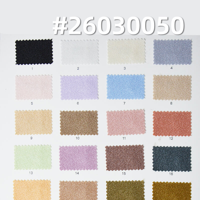 钻石单面麻|170g/m2闪亮缎面色丁布|触感凉爽|时尚女装 衬衫 连衣裙 晚礼服面料