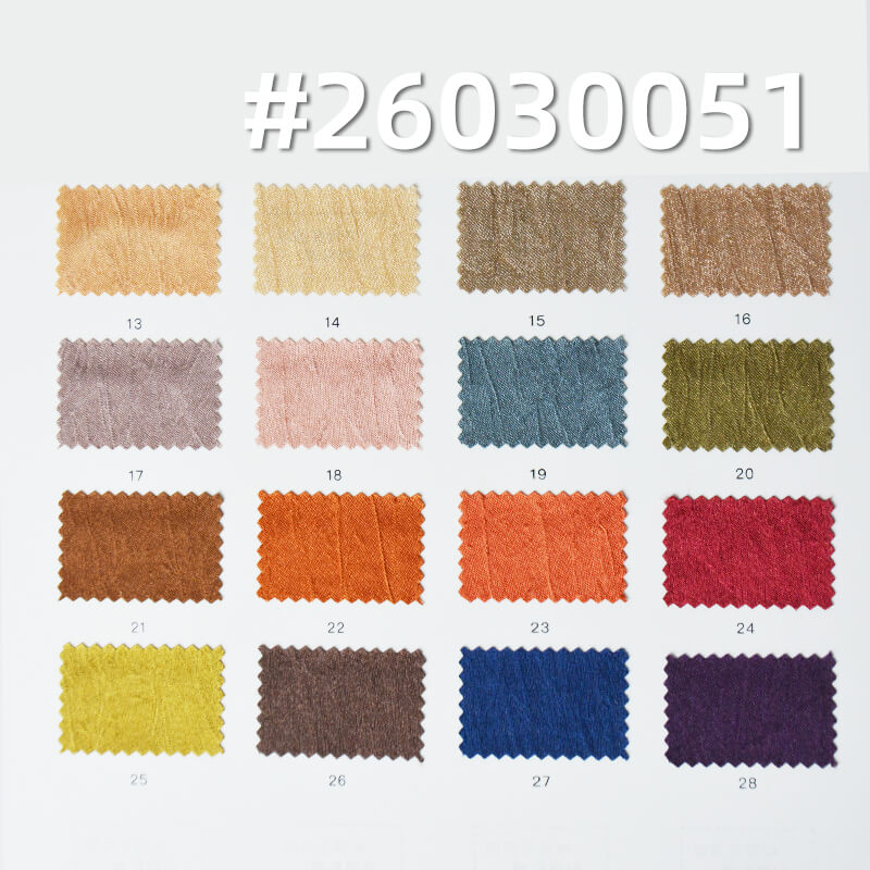 迪拜皱|130g/m2涤纶缎面色丁布|手抓花亮光皱布|时尚女装 连衣裙 婚纱 礼服面料