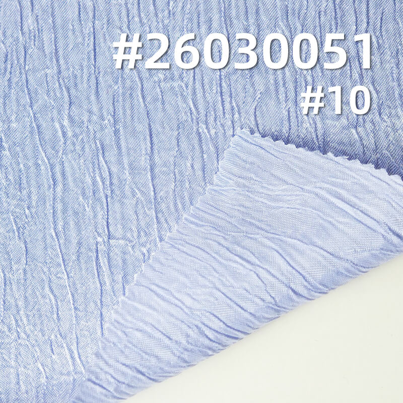 迪拜皱|130g/m2涤纶缎面色丁布|手抓花亮光皱布|时尚女装 连衣裙 婚纱 礼服面料