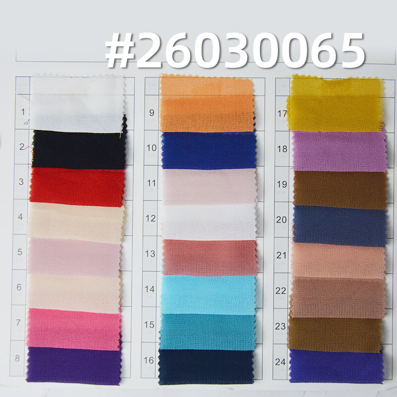 精品珍珠雪纺(强珠感)|85g/m2涤纶平纹染色布|雪纺珠布料|时尚上衣 汉服 古装 裙子面料