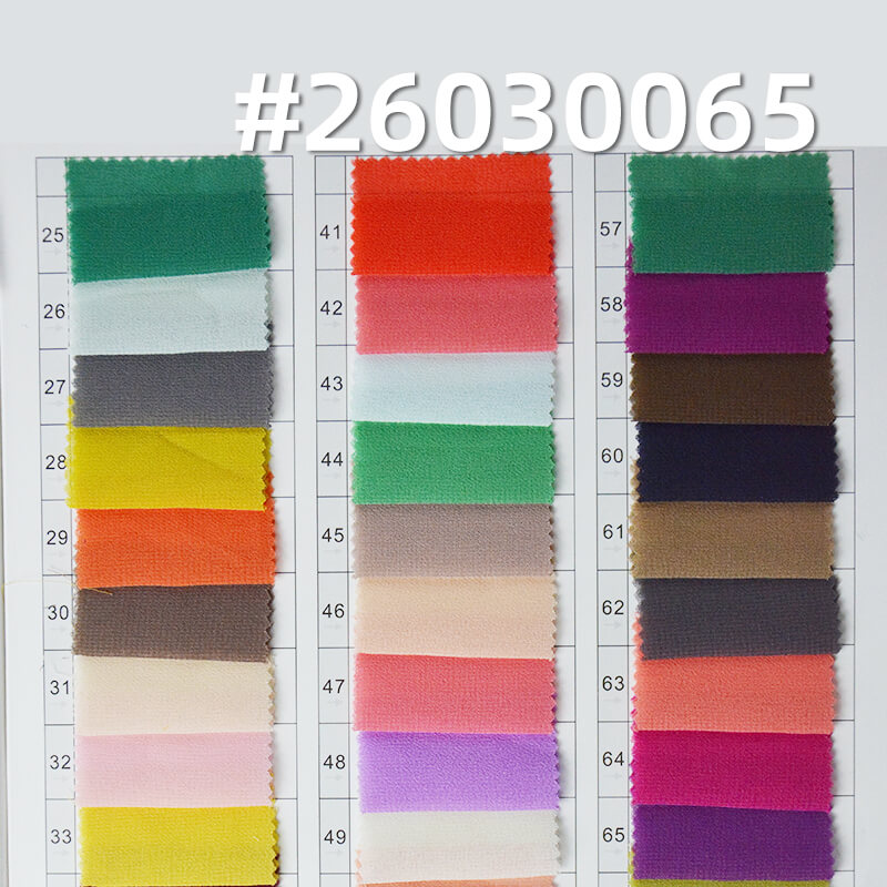 精品珍珠雪纺(强珠感)|85g/m2涤纶平纹染色布|雪纺珠布料|时尚上衣 汉服 古装 裙子面料