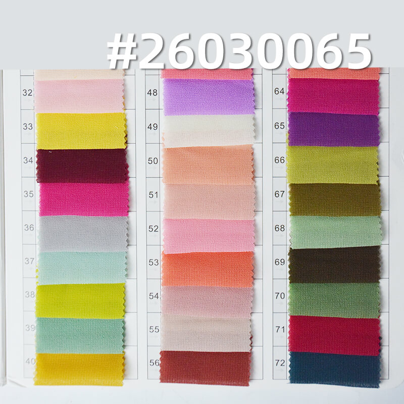 精品珍珠雪纺(强珠感)|85g/m2涤纶平纹染色布|雪纺珠布料|时尚上衣 汉服 古装 裙子面料