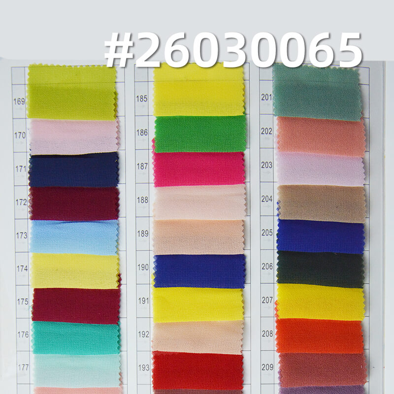 精品珍珠雪纺(强珠感)|85g/m2涤纶平纹染色布|雪纺珠布料|时尚上衣 汉服 古装 裙子面料