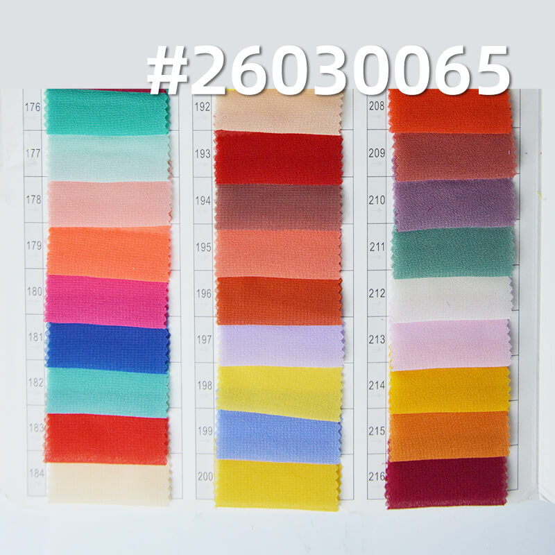 精品珍珠雪纺(强珠感)|85g/m2涤纶平纹染色布|雪纺珠布料|时尚上衣 汉服 古装 裙子面料