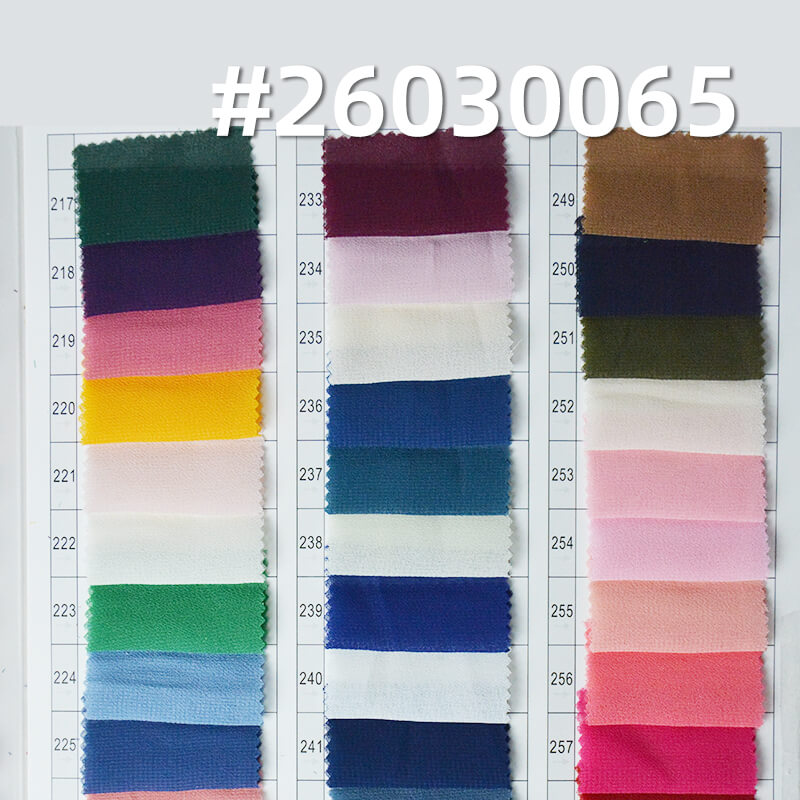 精品珍珠雪纺(强珠感)|85g/m2涤纶平纹染色布|雪纺珠布料|时尚上衣 汉服 古装 裙子面料