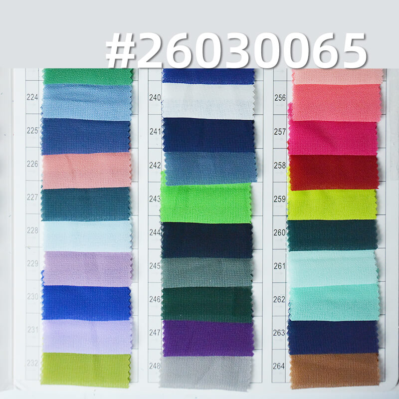 精品珍珠雪纺(强珠感)|85g/m2涤纶平纹染色布|雪纺珠布料|时尚上衣 汉服 古装 裙子面料