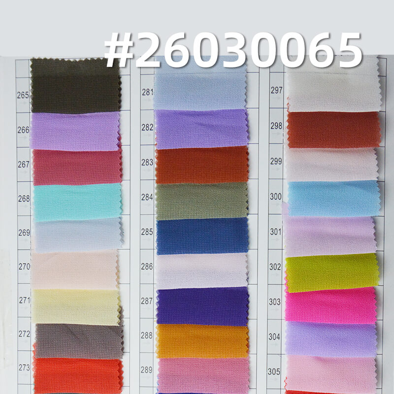 精品珍珠雪纺(强珠感)|85g/m2涤纶平纹染色布|雪纺珠布料|时尚上衣 汉服 古装 裙子面料