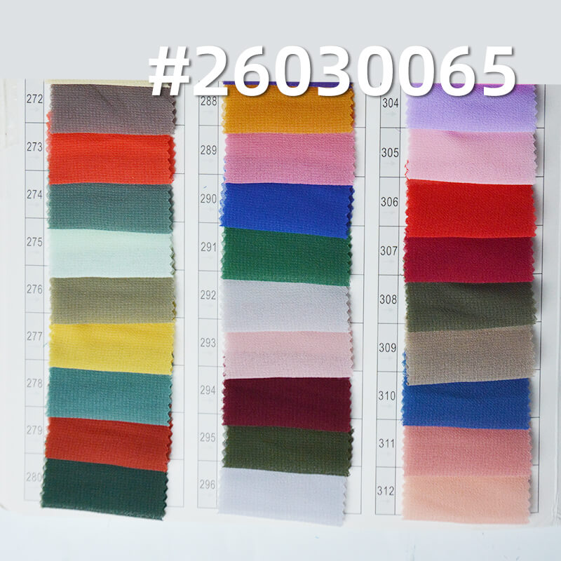 精品珍珠雪纺(强珠感)|85g/m2涤纶平纹染色布|雪纺珠布料|时尚上衣 汉服 古装 裙子面料