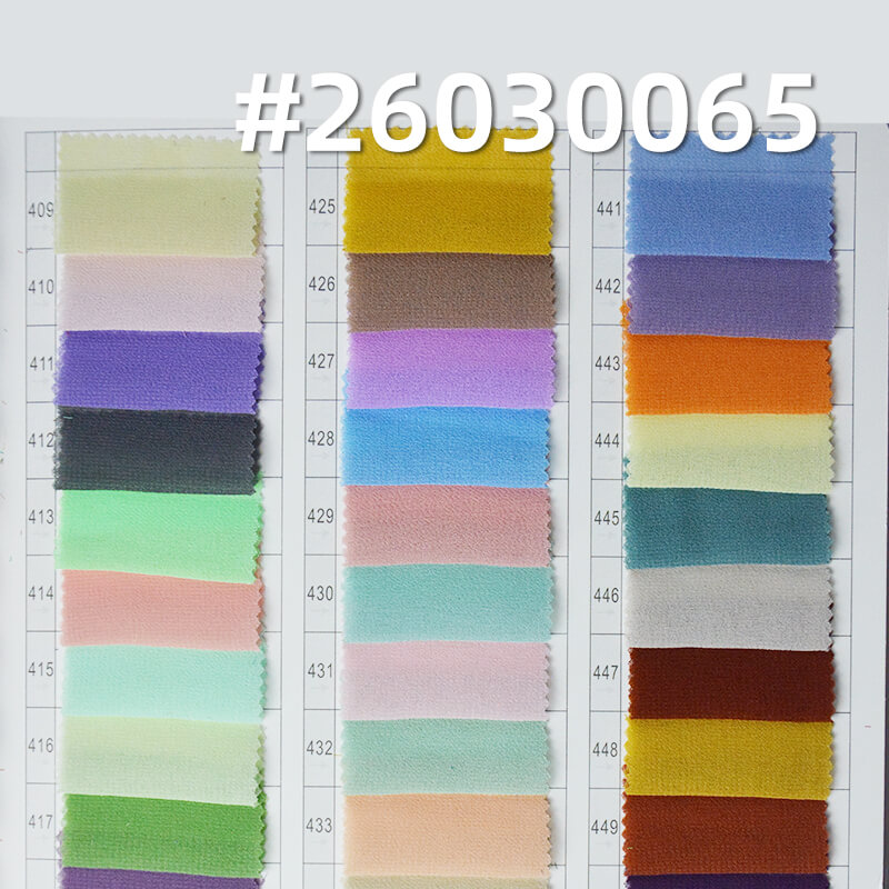 精品珍珠雪纺(强珠感)|85g/m2涤纶平纹染色布|雪纺珠布料|时尚上衣 汉服 古装 裙子面料