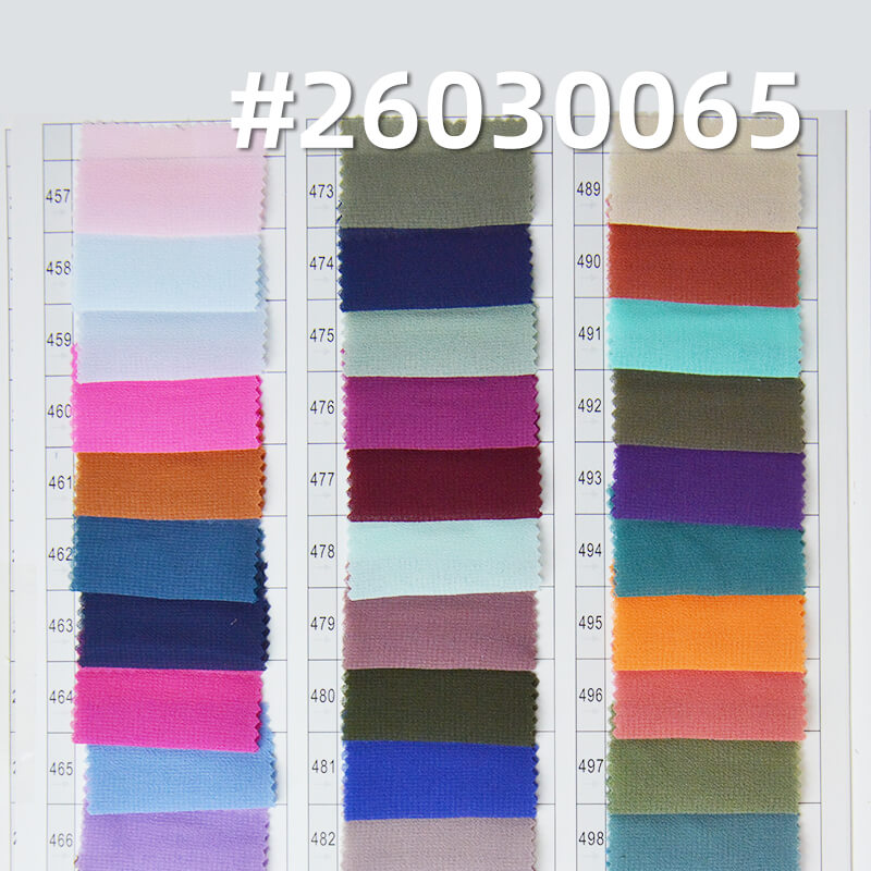 精品珍珠雪纺(强珠感)|85g/m2涤纶平纹染色布|雪纺珠布料|时尚上衣 汉服 古装 裙子面料