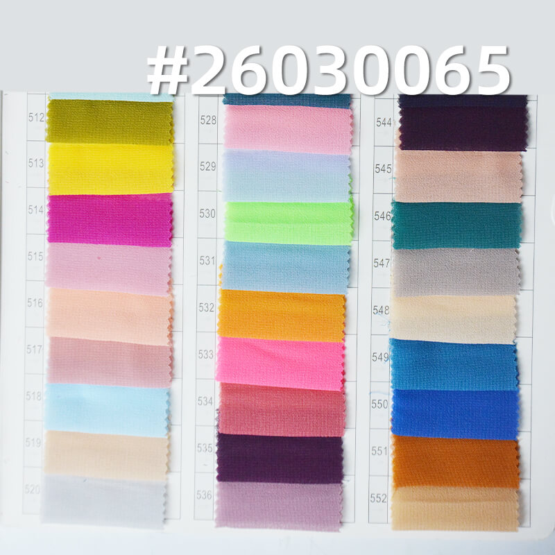 精品珍珠雪纺(强珠感)|85g/m2涤纶平纹染色布|雪纺珠布料|时尚上衣 汉服 古装 裙子面料